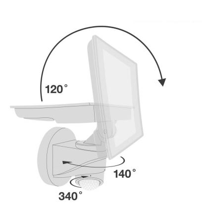 Telefunken - Refletor LED com sensor, 20W, 230V