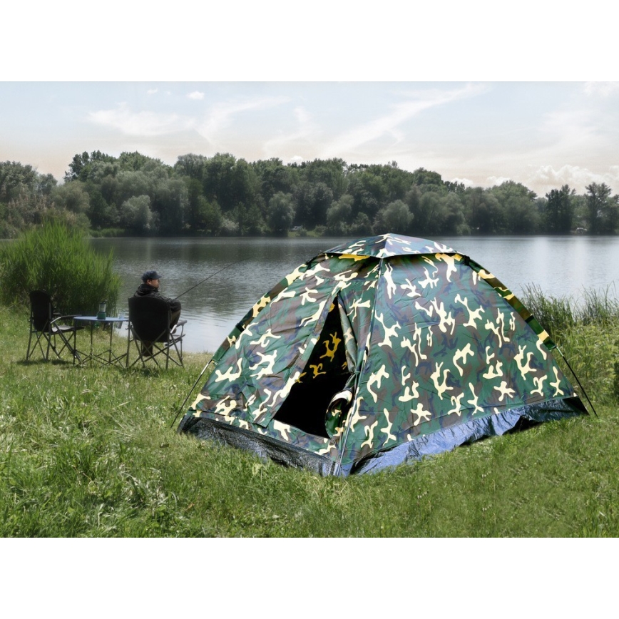Tenda para 2 pessoas PU 2000 mm camuflagem