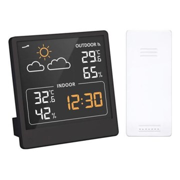 Termómetro digital 5V/2xAAA + 2xAAA preto