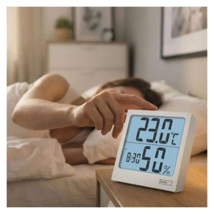 Termómetro digital com higrómetro 1xAA branco