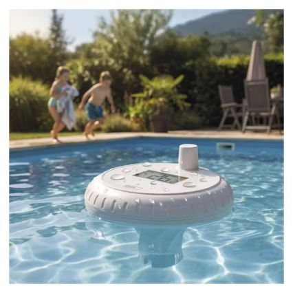 Termómetro flutuante sem fios para piscina 2xAA