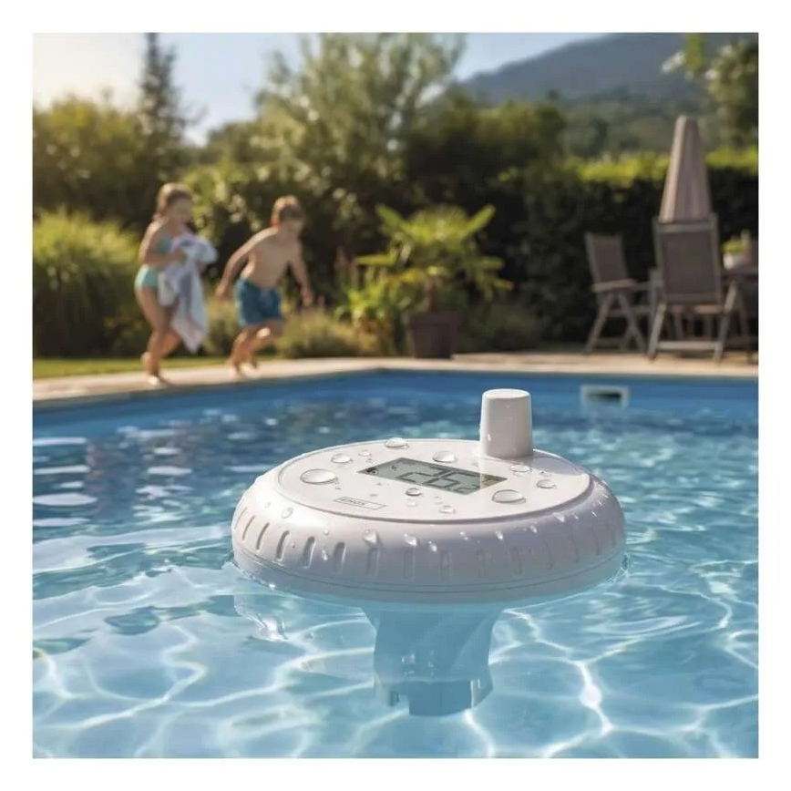 Termómetro flutuante sem fios para piscina 2xAA