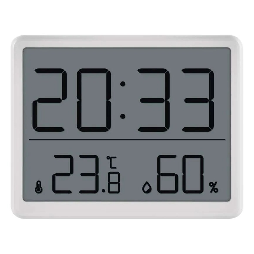 Termómetro sem fios com medidor de humidade 1xCR2032 branco