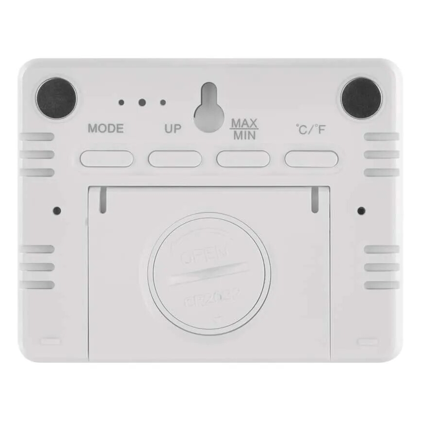 Termómetro sem fios com medidor de humidade 1xCR2032 branco
