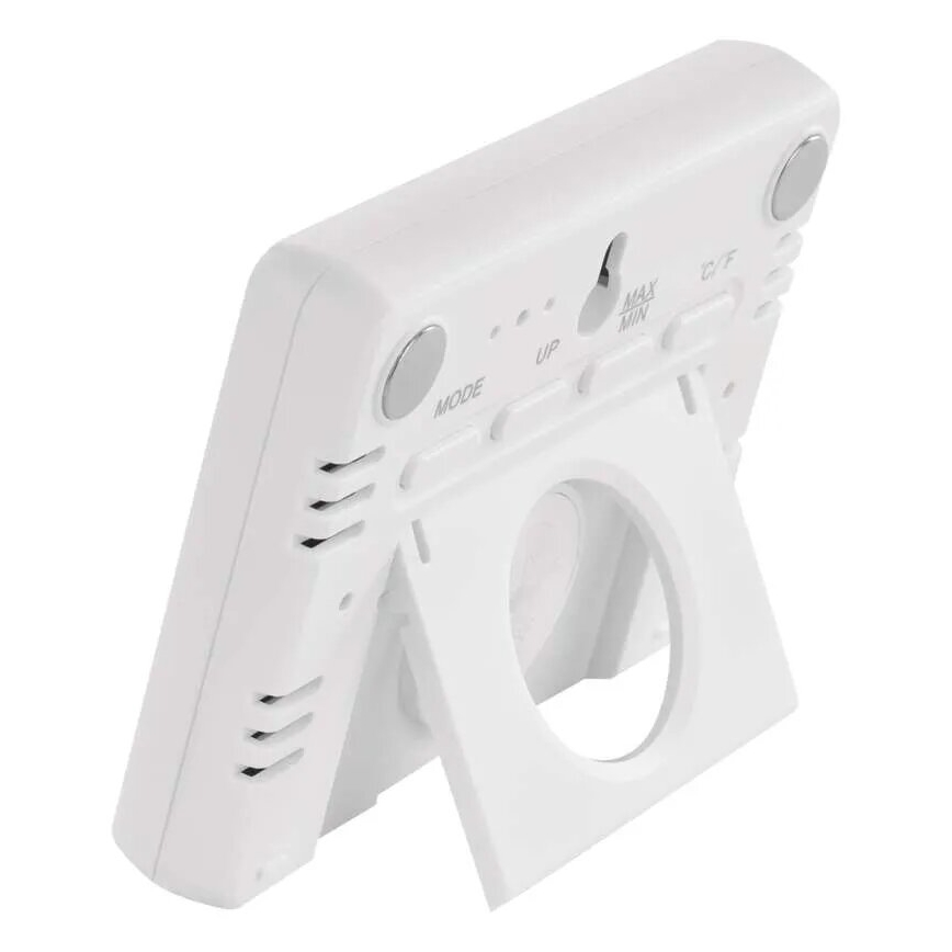 Termómetro sem fios com medidor de humidade 1xCR2032 branco