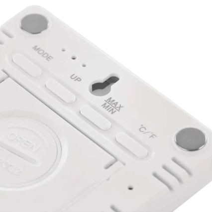 Termómetro sem fios com medidor de humidade 1xCR2032 branco