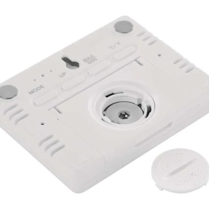 Termómetro sem fios com medidor de humidade 1xCR2032 branco