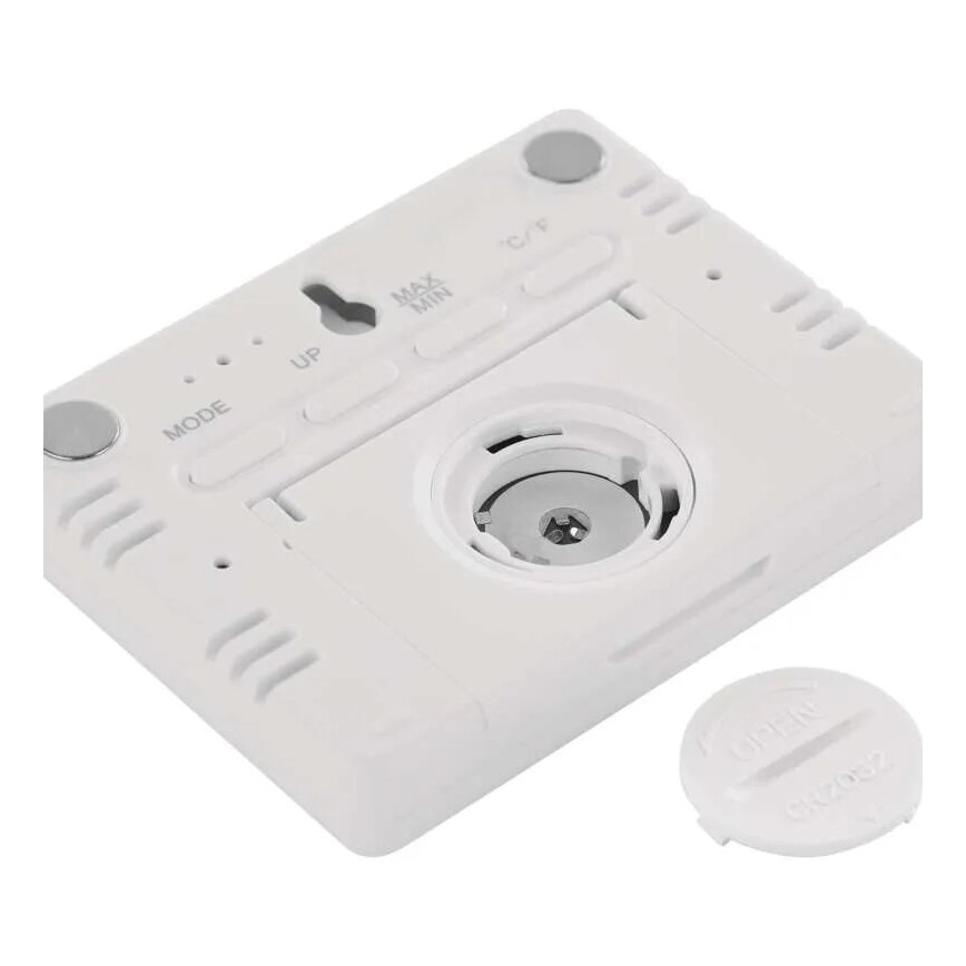 Termómetro sem fios com medidor de humidade 1xCR2032 branco