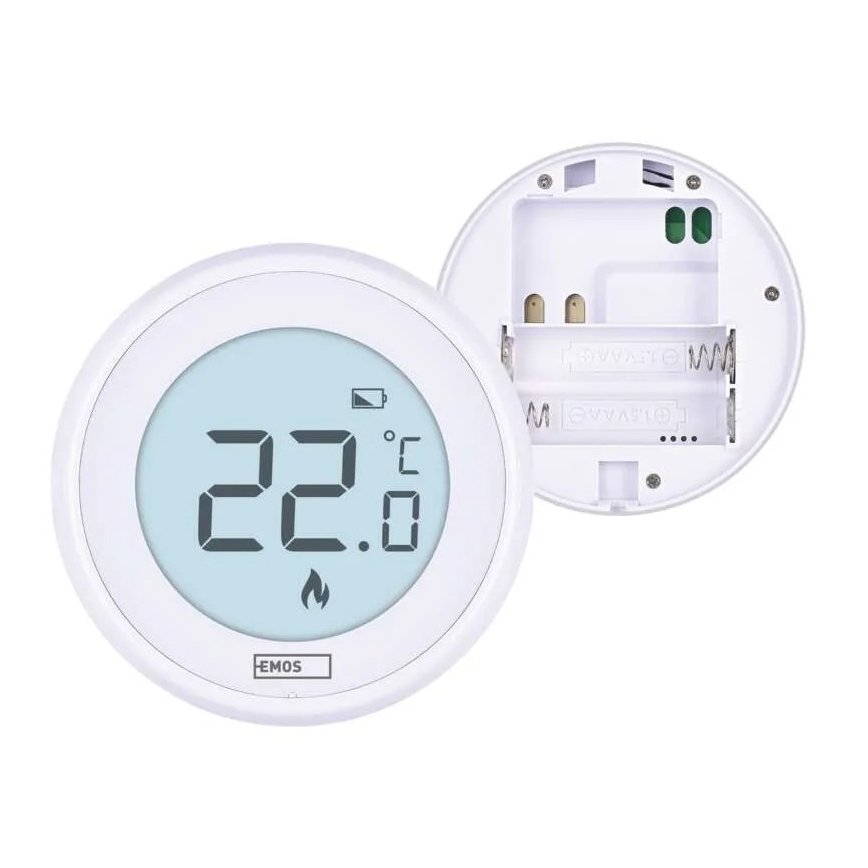 Termostato de ambiente manual 230V/6A 2xAA branco