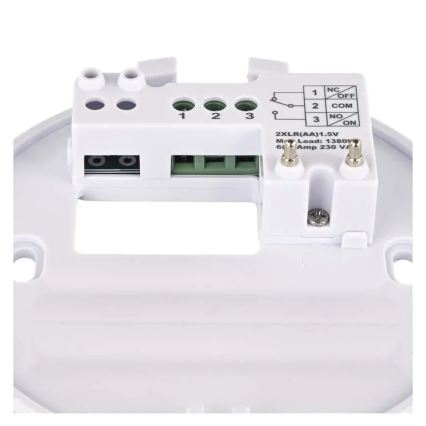 Termostato de ambiente manual 230V/6A 2xAA branco