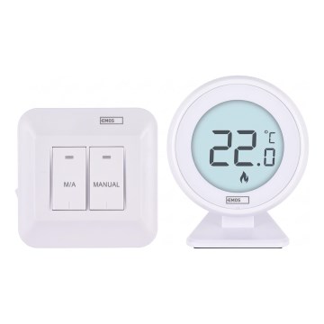 Termostato de ambiente manual sem fios 230V/16A 2xAA branco