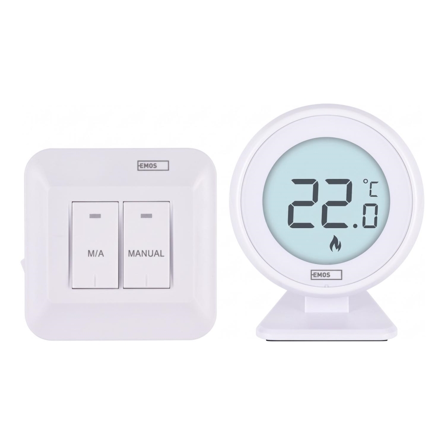 Termostato de ambiente manual sem fios 230V/16A 2xAA branco