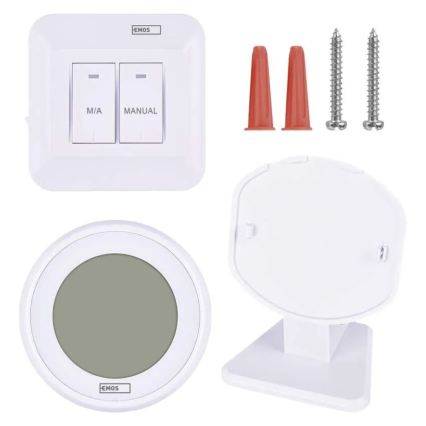Termostato de ambiente manual sem fios 230V/16A 2xAA branco