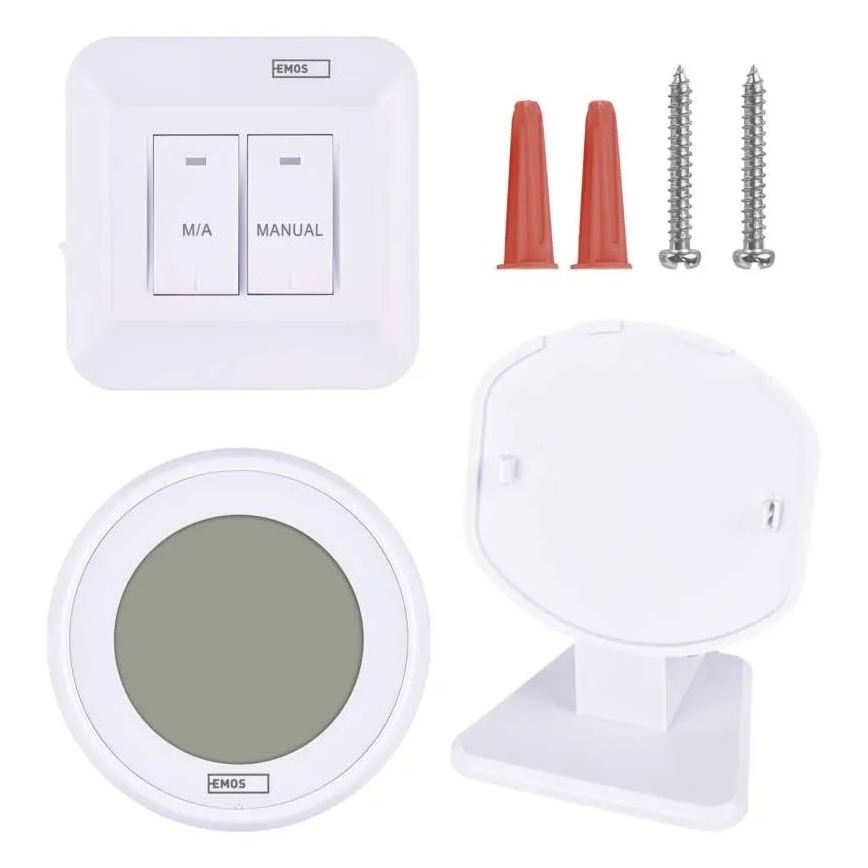 Termostato de ambiente manual sem fios 230V/16A 2xAA branco