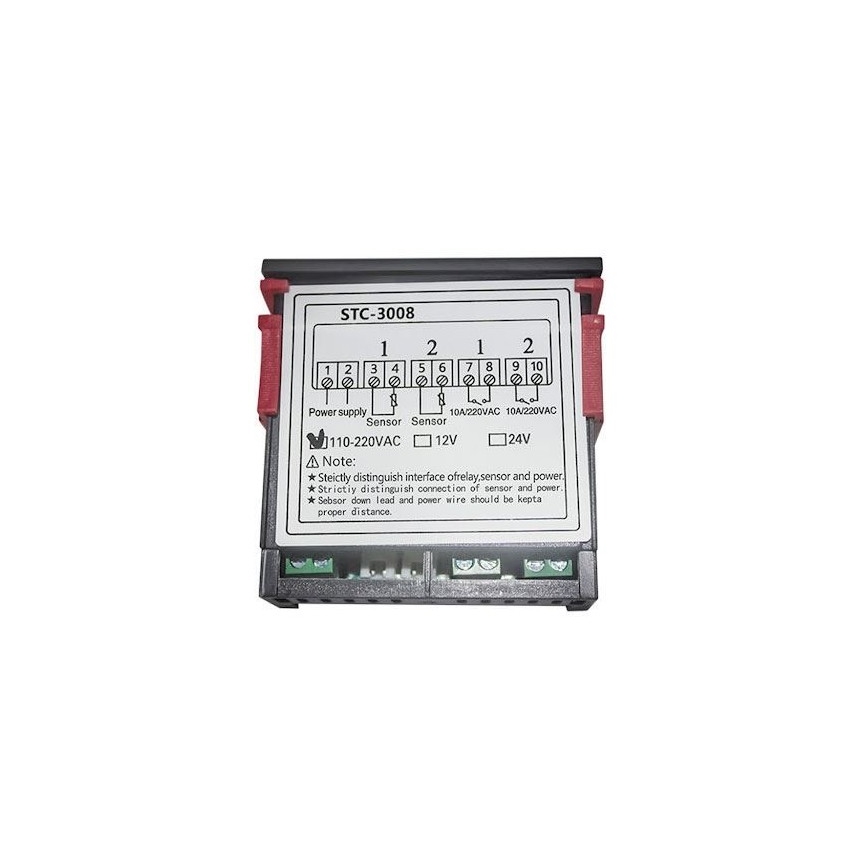 Termostato digital duplo 3W/230V