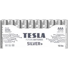 Tesla Batteries - 10 pçs Pilha alcalina AAA SILVER+ 1,5V