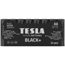 Tesla Batteries - 24 pçs Pilha alcalina AA BLACK+ 1,5V