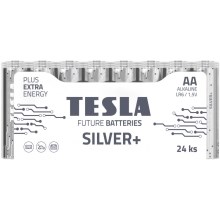 Tesla Batteries - 24 pçs Pilha alcalina AA SILVER+ 1,5V
