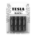 Tesla Batteries - 4 Pilhas alcalina AA BLACK+ 1,5V 2800 mAh