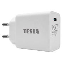 TESLA Electronics - Adaptador de carregamento rápido Power Delivery 20W branco