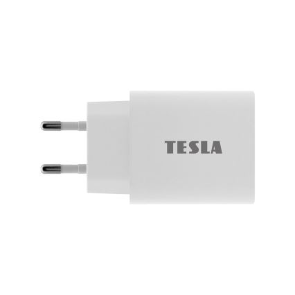 TESLA Electronics - Adaptador de carregamento rápido Power Delivery 20W branco