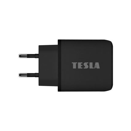 TESLA Electronics - Adaptador de carregamento rápido Power Delivery 25W preto