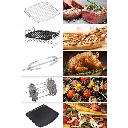 TESLA Electronics AirCook - Air Fryer multifuncional digital 11 l 2000W/230V