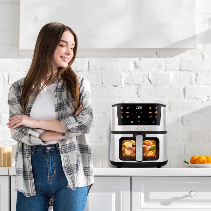TESLA Electronics AirCook - Air Fryer multifuncional digital 7 l 1600W/230V