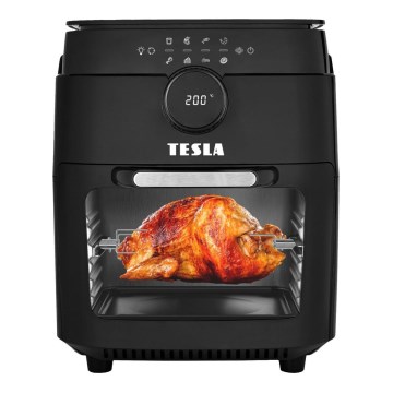TESLA Electronics AirCook & Grill - Fritadeira elétrica multifuncional inteligente com ar quente digital 12 l 1800W/230V Wi-Fi