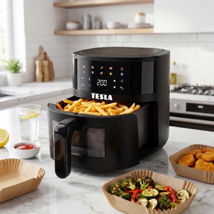 TESLA Electronics AirCook - Fritadeira de ar quente 4,4 l 1450W/230V preta
