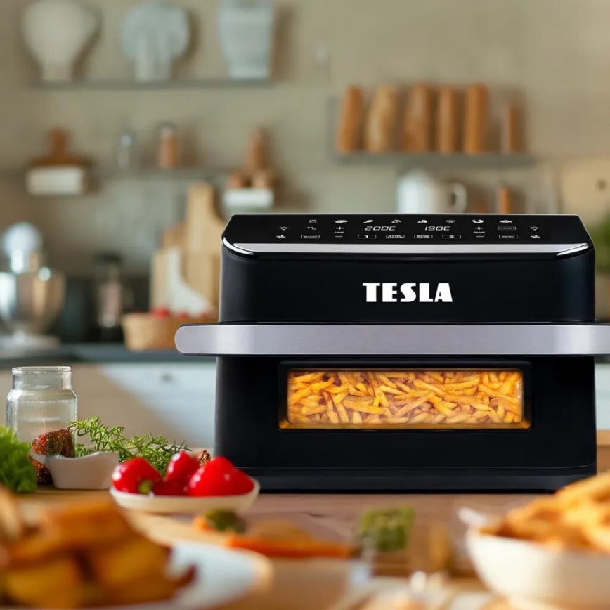 TESLA Electronics AirCook - Fritadeira elétrica multifuncional digital dupla de ar quente 10 l 2400W/230V
