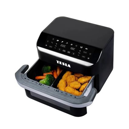 TESLA Electronics AirCook - Fritadeira elétrica multifuncional digital dupla de ar quente 10 l 2400W/230V