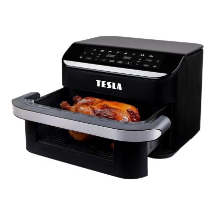 TESLA Electronics AirCook - Fritadeira elétrica multifuncional digital dupla de ar quente 10 l 2400W/230V