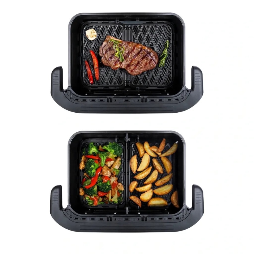 TESLA Electronics AirCook - Fritadeira elétrica multifuncional digital dupla de ar quente 10 l 2400W/230V