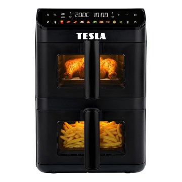 TESLA Electronics AirCook - Fritadeira digital multifuncional de ar quente 11 l 2800W/230V preta