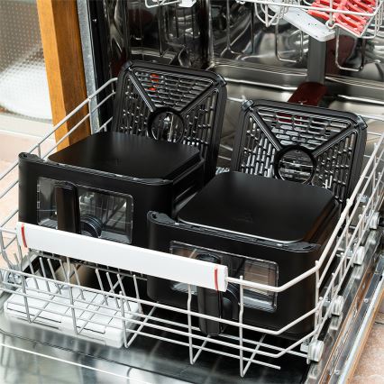 TESLA Electronics AirCook - Fritadeira digital multifuncional de ar quente 11 l 2800W/230V preta