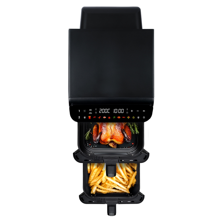 TESLA Electronics AirCook - Fritadeira digital multifuncional de ar quente 11 l 2800W/230V preta