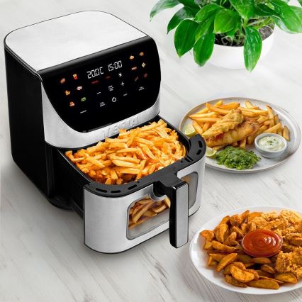 TESLA Electronics AirCook - Fritadeira elétrica multifuncional inteligente de ar quente 9 l 1700W/230V Wi-Fi