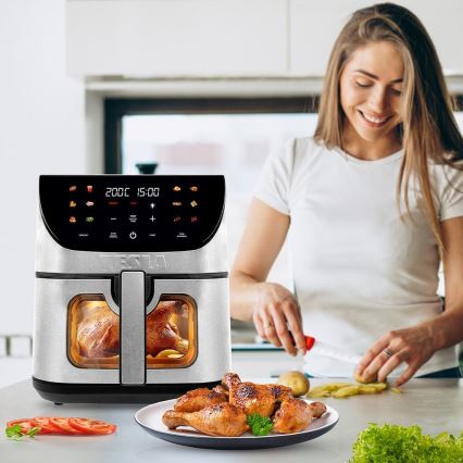 TESLA Electronics AirCook - Fritadeira elétrica multifuncional inteligente de ar quente 9 l 1700W/230V Wi-Fi