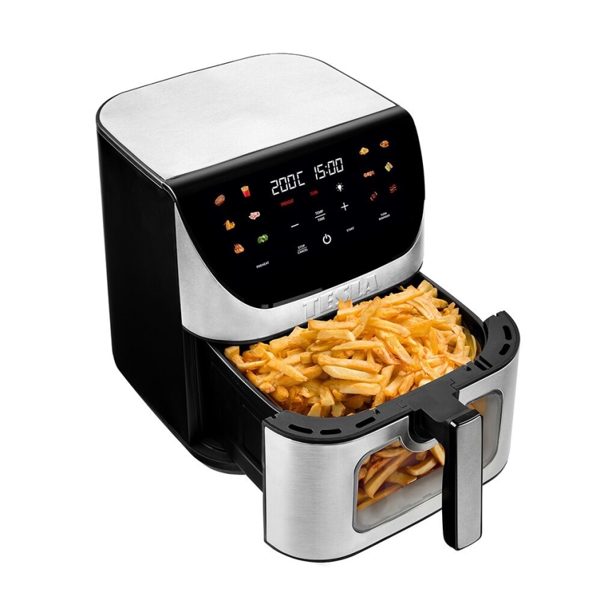 TESLA Electronics AirCook - Fritadeira elétrica multifuncional inteligente de ar quente 9 l 1700W/230V Wi-Fi