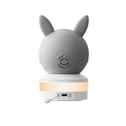 TESLA Electronics Bambino - Monitor inteligente de bebé 4 MP 2560p 5V Wi-Fi Tuya cinzento/branco
