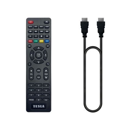 TESLA Electronics - DVB-T2 H.265 (HEVC) receptor 2xAAA + controlo remoto