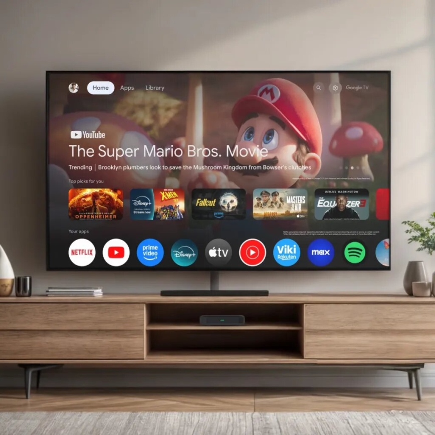 TESLA Electronics MediaBox - Reprodutor multimédia UHD com Wi-Fi + comando à distância