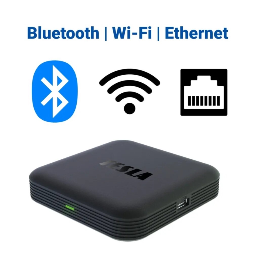TESLA Electronics MediaBox - Reprodutor multimédia UHD com Wi-Fi + comando à distância