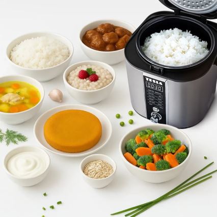 TESLA Electronics MultiCook - Panela de Arroz Multifuncional 2,1 l 400W/230V