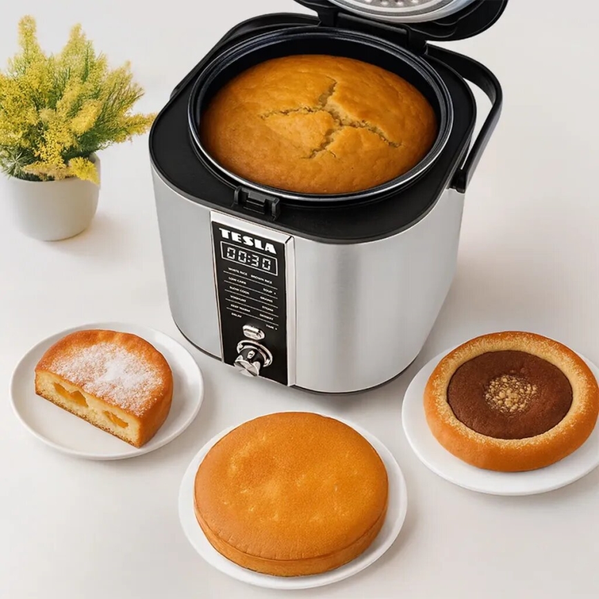 TESLA Electronics MultiCook - Panela de Arroz Multifuncional 2,1 l 400W/230V