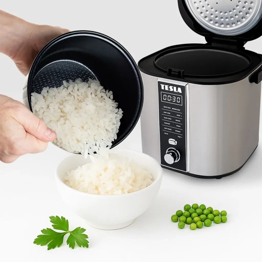 TESLA Electronics MultiCook - Panela de Arroz Multifuncional 2,1 l 400W/230V