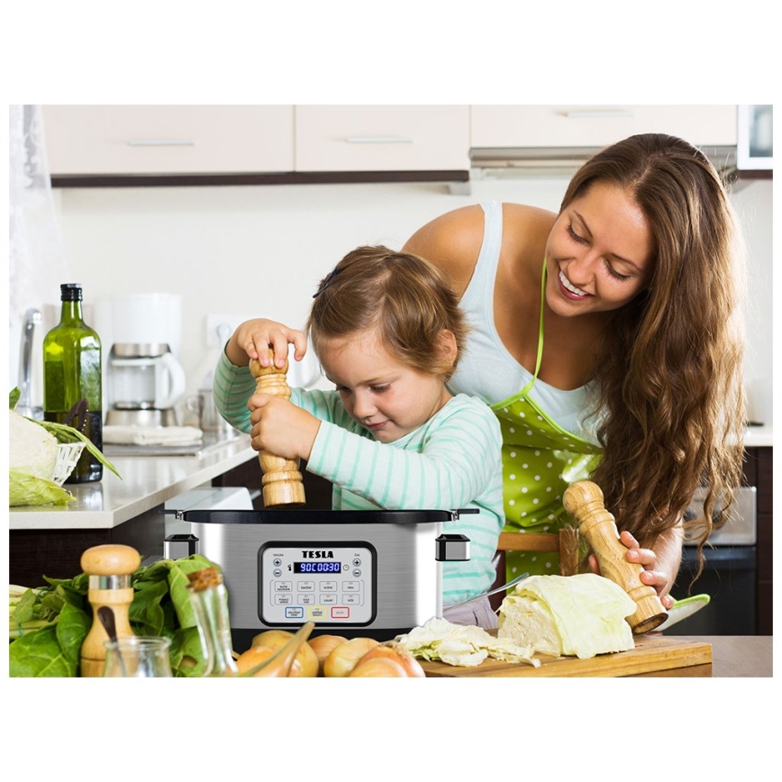 TESLA Electronics MultiCook - Panela elétrica multifunções 6 l 10em1 1250W/230V