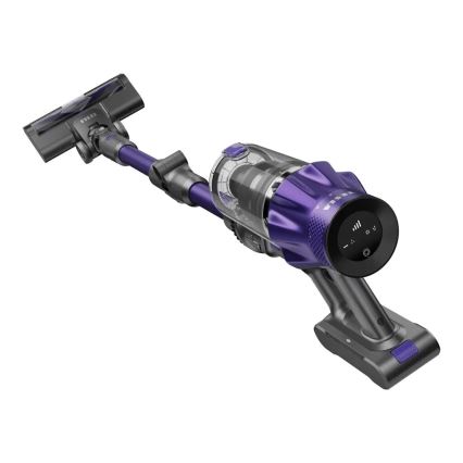 TESLA Electronics PureStar - Aspirador vertical sem fios flexível 2 em 1 250W/2200 mAh cinza/roxo