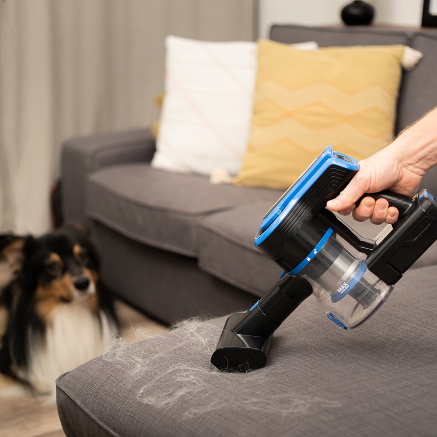 TESLA Electronics PureStar - Aspirador vertical sem fios flexível 3 em 1 300W/2200 mAh preto/azul